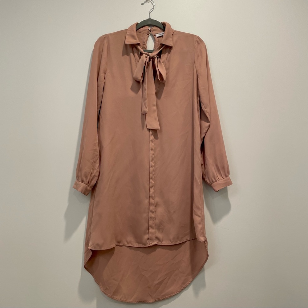 blouse dress/too long sleeve with collar